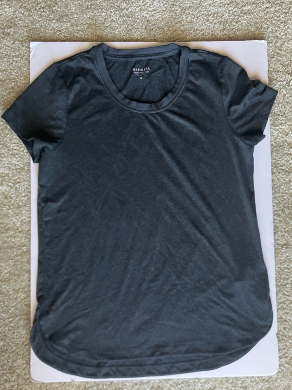 Athleta Uptempo Short Sleeve Tee - Charcoal Heather
